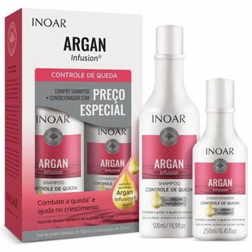 Promopack  Inoar Argan Infusion Controle Queda Sh 500Ml  Cond 250Ml- Inoar