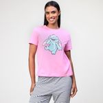 Pijama-Manga-Curta-Disney-Stitch-Rosa