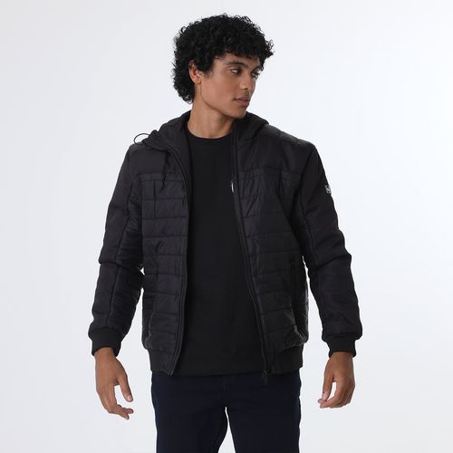 Jaqueta Manga Longa Puffer Elanca Preto - ID Jovem