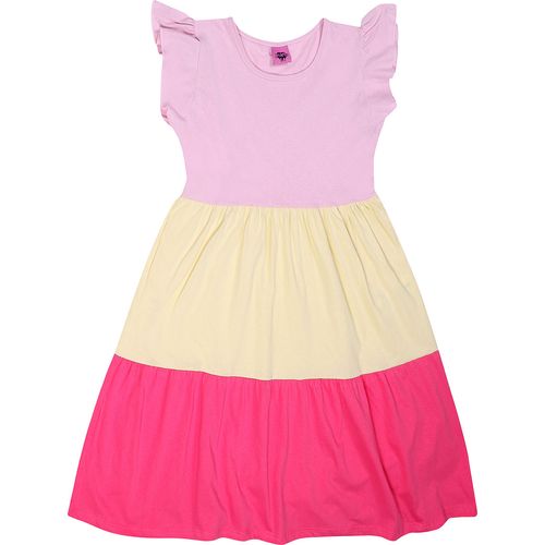 Vestido Manga Curta Infantil 3 Marias Rosa - Yeapp