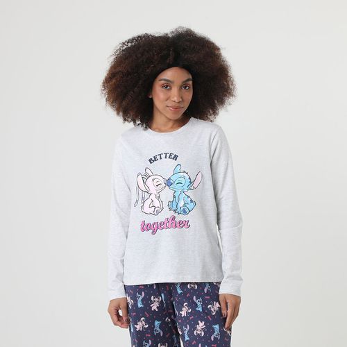 Pijama Stitch Cinza - Disney