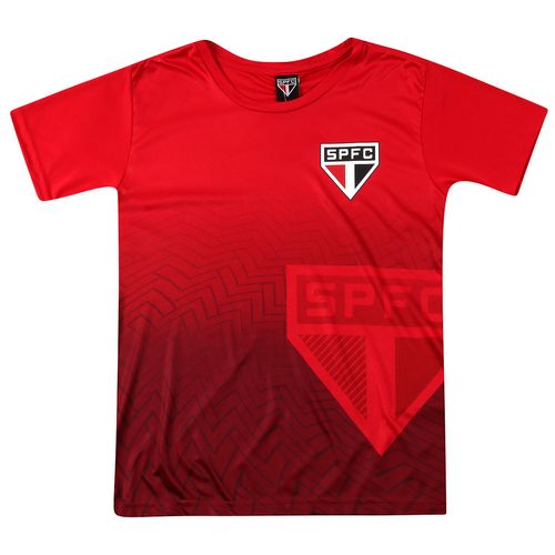 Camiseta Manga Curta São Paulo Logo Vermelho