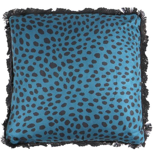 Almofada 40X40 Suede Estampado Com Franja