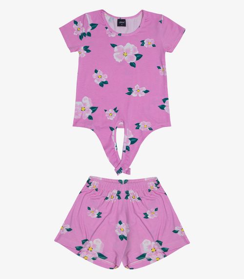 Conjunto Infantil Feminino Estampado Select Rosa