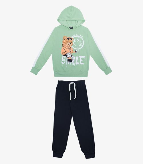 Conjunto Infantil Menino Blusão Com Calça Select Verde