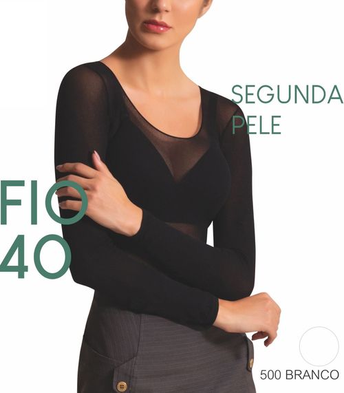 Blusa Segunda Pele Fio 40 Selene Branco