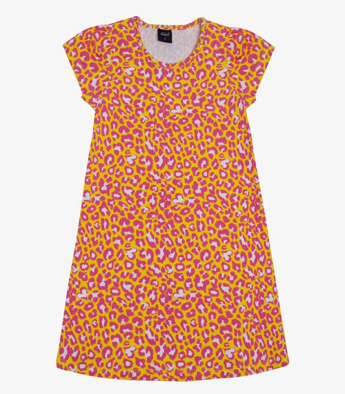 Vestido Feminino Estampado Infantil Rovitex Kids Amarelo