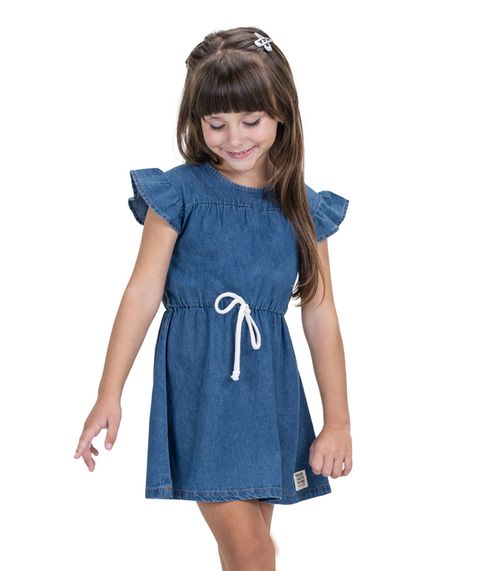 Vestido Jeans Infantil Trick Nick Azul