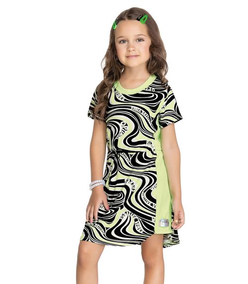 Vestido Infantil Positive Trick Nick Verde