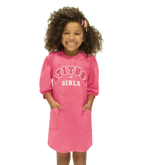 Vestido Infantil Atitude Rovitex Kids Rosa