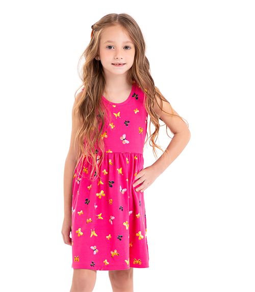 Vestido Infantil Cotton Leve Rovi Kids Rosa