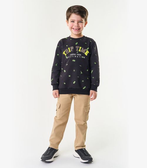 Calça Infantil Masculina Em Sarja Trick Nick Verde