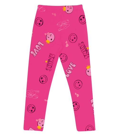 Legging Infantil Estampada Molecotton Rovitex Kids Rosa