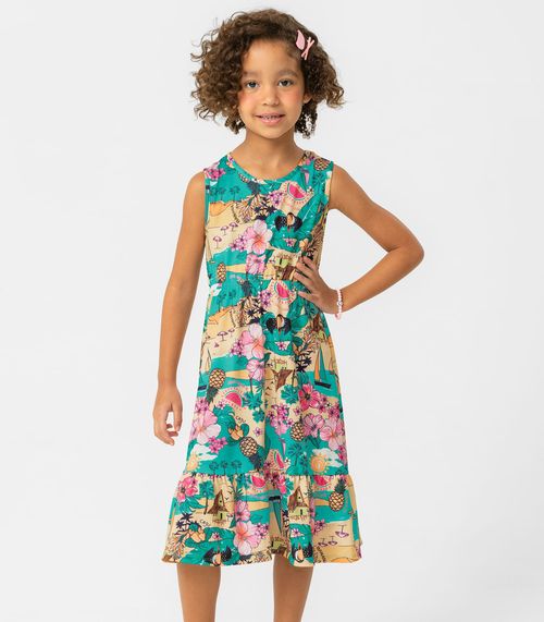 Vestido Infantil Praia Rovitex Kids Verde