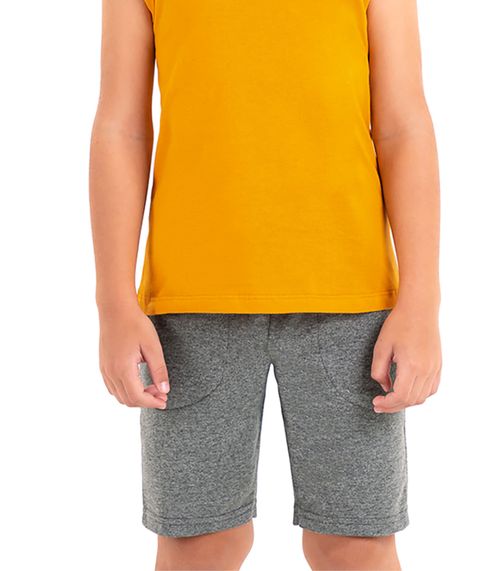 Bermuda Básica Infantil Masculina Rovitex Kids Cinza