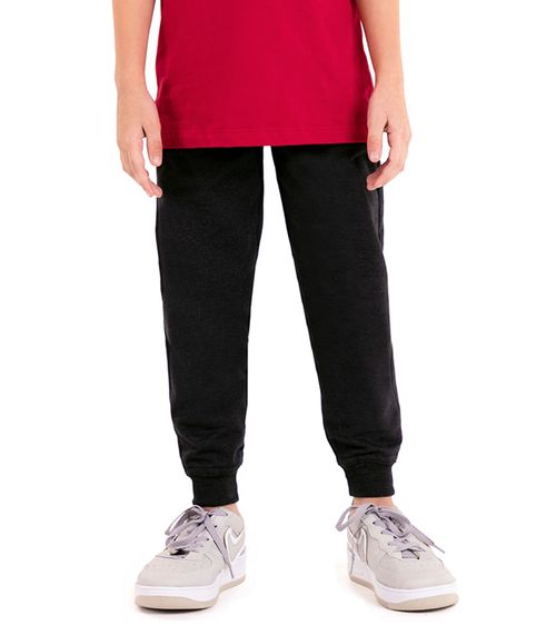 Calça de Moletom Infantil Masculina Rovitex Kids Preto