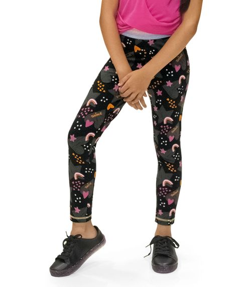 Legging Infantil Estampada Rovitex Kids Preto