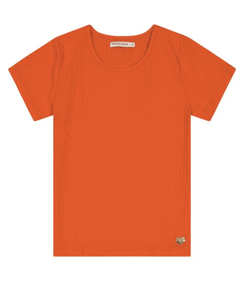 Blusa Infantil Feminina Canelada Trick Nick Laranja