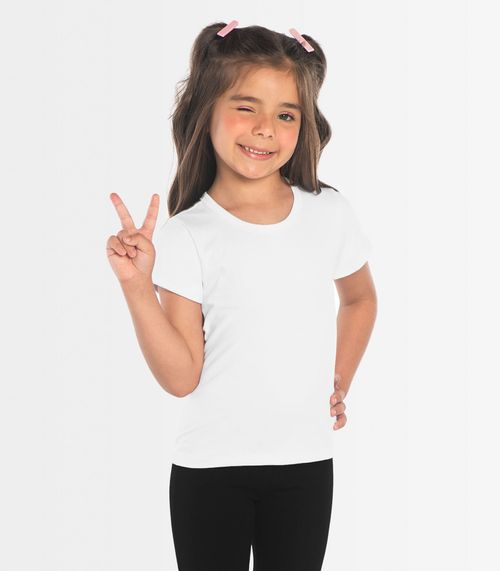 Blusa Básica Infantil Feminina Rovitex Kids Branco