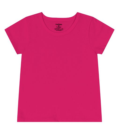 Blusa Básica Infantil Feminina Rovitex Kids Rosa