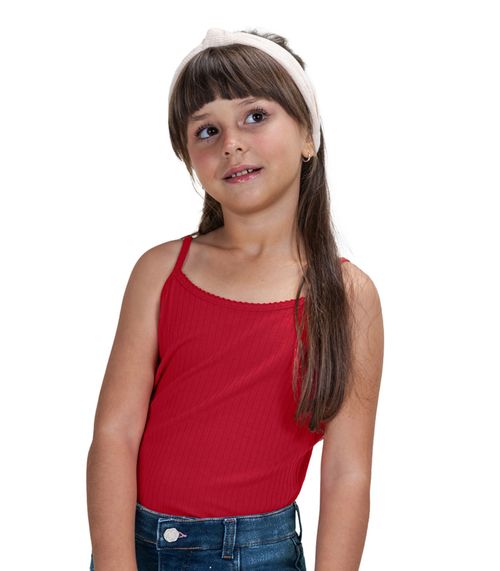 Blusa Infantil Feminina De Alças Trick Nick Vermelho