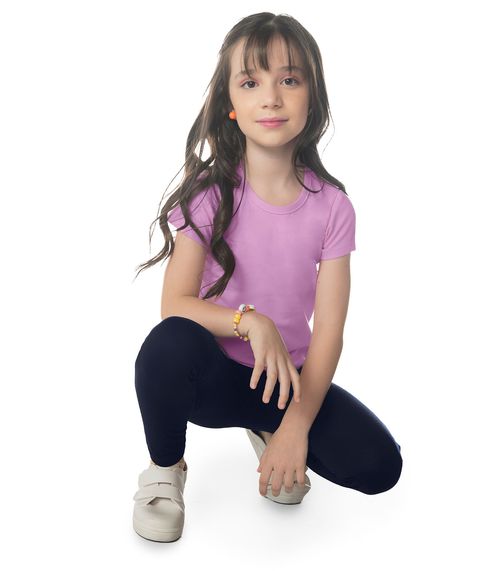 Blusa Básica Infantil Feminina Rovitex Kids Rosa