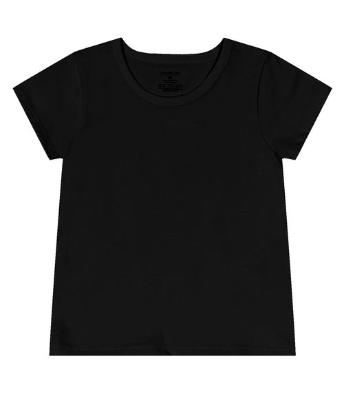 Blusa Básica Infantil Feminina Rovitex Kids Preto