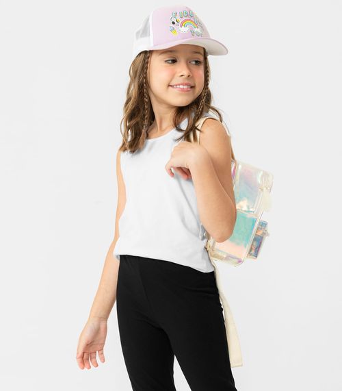 Regata Básica Infantil Feminina Rovitex Kids Branco