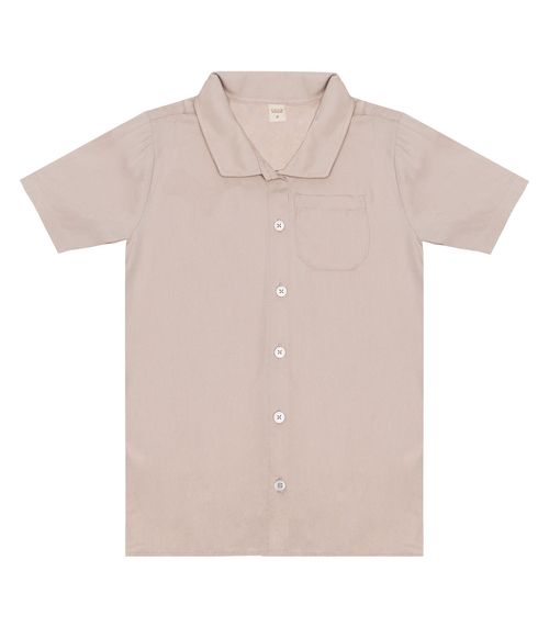 Camisa Infantil Masculina Em Viscose Trick Nick Bege