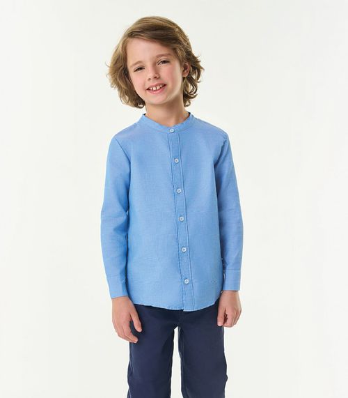 Camisa Infantil Manga Longa Trick Nick Azul