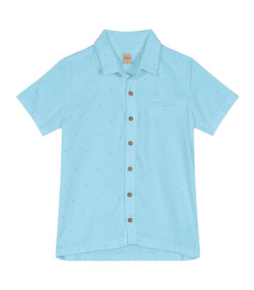 Camisa Infantil Masculina Viscose Dobby Trick Nick Azul