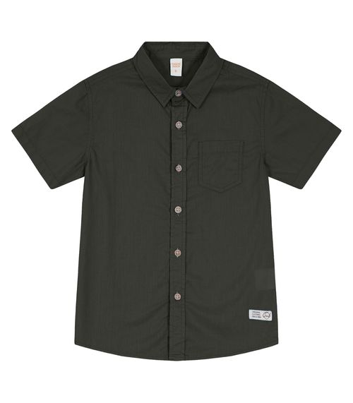 Camisa Infantil Masculina Em Popeline Trick Nick Verde