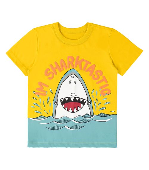 Camiseta Infantil Masculina Shark Rovi Kids Amarelo