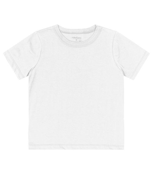 Camiseta Infantil Masculina Básica Rovitex Kids Branco