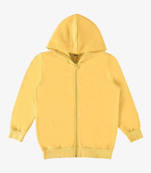 Jaqueta Infantil Feminina Com Capuz Rovi Kids Amarelo