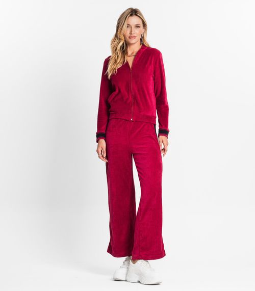 Conjunto Feminino Jaqueta Com Calça Endless Vermelho