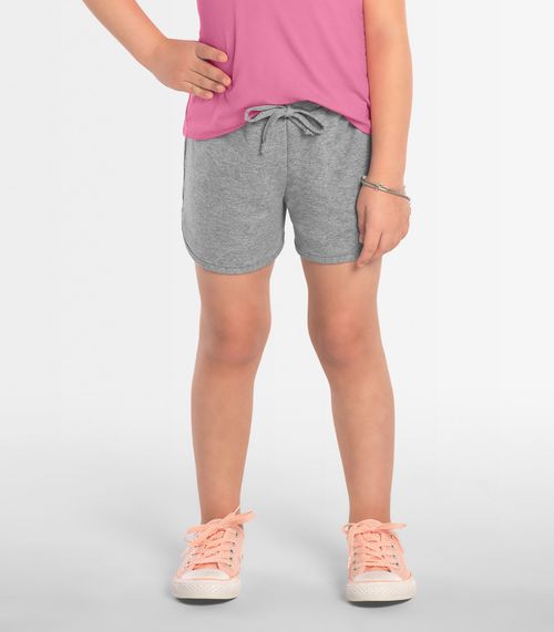 Shorts Básico Infantil Feminino Rovitex Kids Cinza