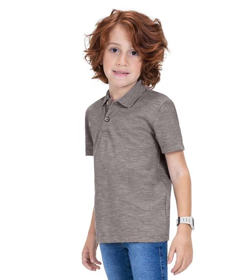 Camisa Polo Infantil Masculina Trick Nick Cinza