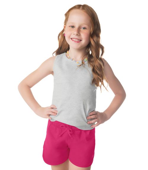 Shorts Básico Infantil Feminino Rovitex Kids Rosa