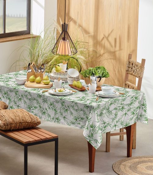 Toalha De Mesa Retangular Basic 6 Lugares Teka Verde