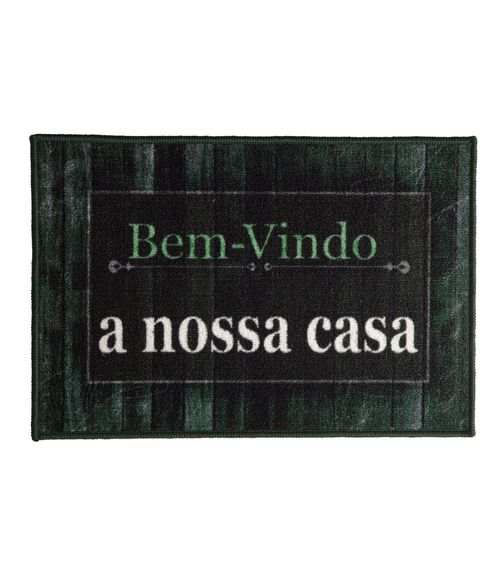 Capacho Bem-Vindo Estampado Corttex Verde