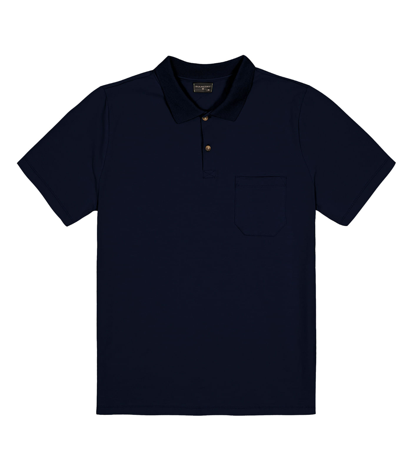 Polo Masculina Com Bolso Cotton Leve Diametro Azul | FastStore PDP