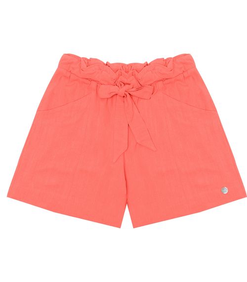 Shorts Com Bolso Feminino Em Linho Strong Endless Rosa