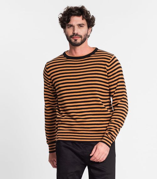 Suéter Masculino Em Tricot Diametro Preto