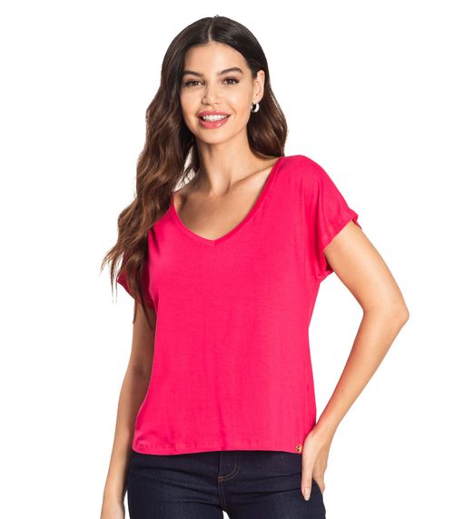 Blusa Feminina Viscotorcion Rovitex Rosa