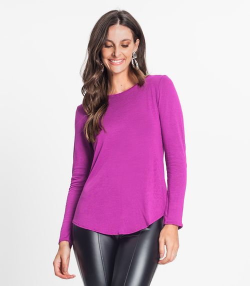 Blusa Feminina Manga Longa Rovitex Roxo