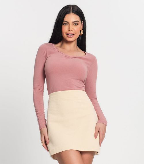 Blusa De Viscolight Básica Feminina Kohmar Rosa