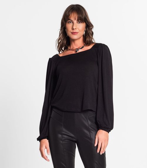 Blusa Feminina Manga 7/8 Endless Preto