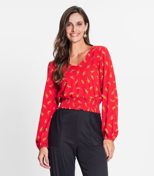 Blusa Feminina Manga Longa Rovitex Vermelho