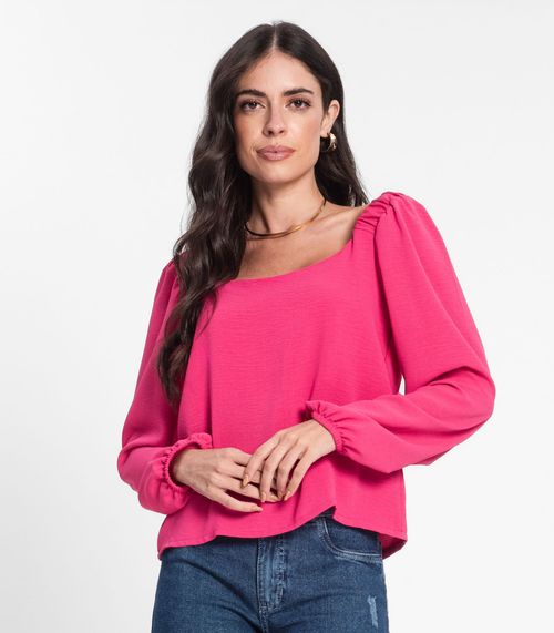 Blusa Feminina Manga 7/8 Rovitex Rosa